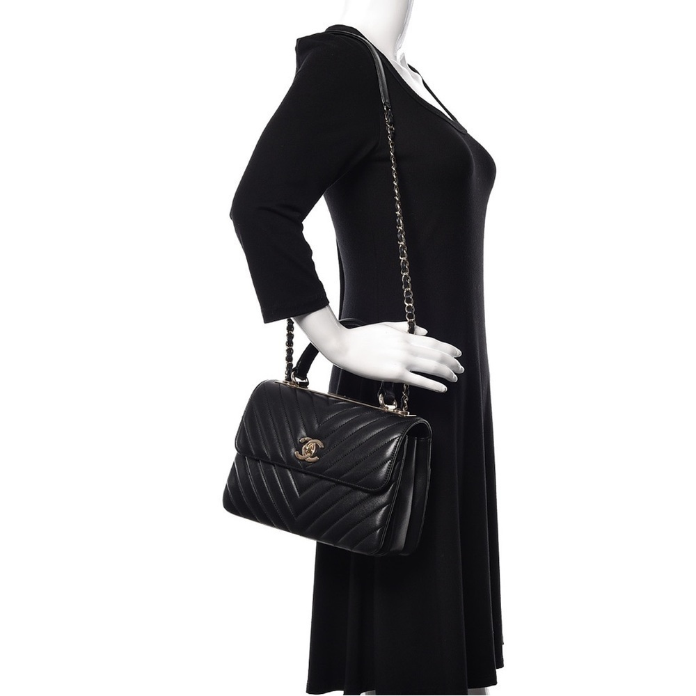 CHANEL Lambskin Chevron Trendy CC Flap Bag - Picture 2 of 9